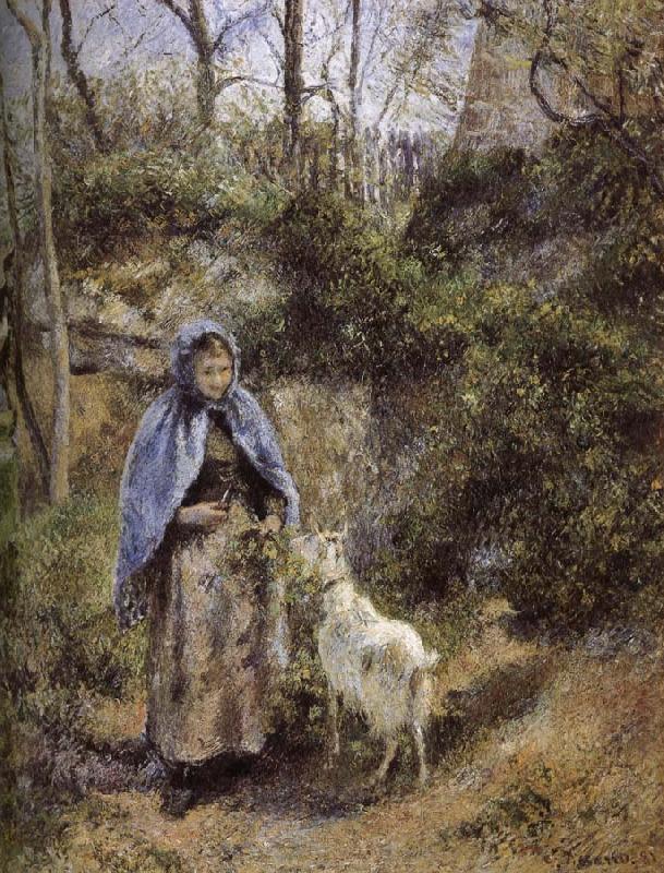 Camille Pissarro Woman sheep oil painting picture
